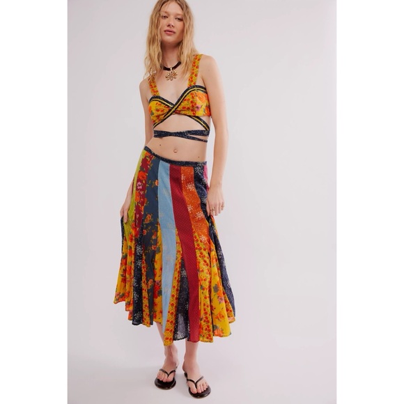 Free People Piper Mixed Media Patchwork Pieced Set - Picture 4 of 11